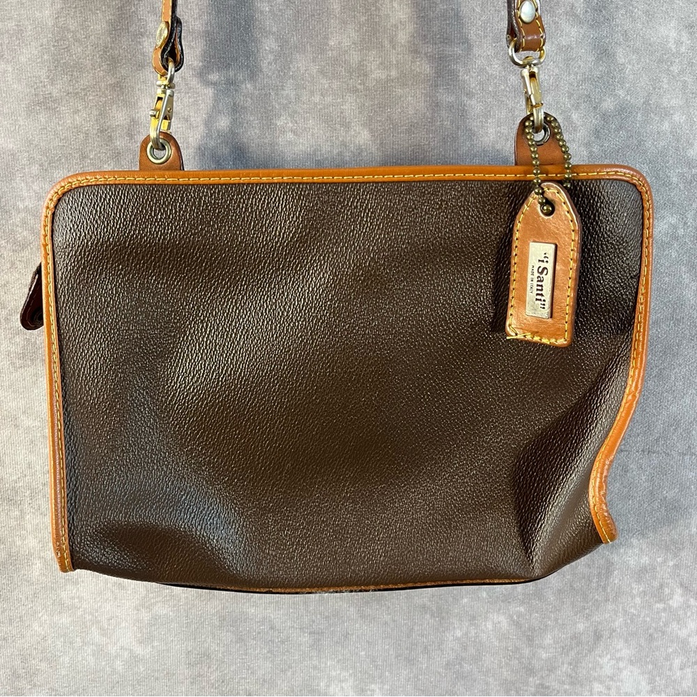 I Santi Purse Crossbody Leather Adjustable Strap 10 x 7 In *See Pics & Descrip*